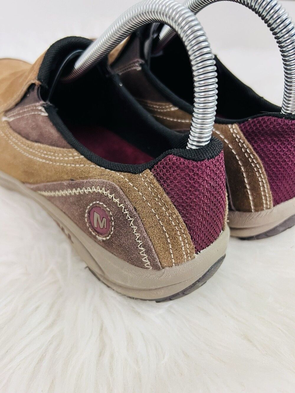Merrell Kamori Dark Earth Brown Suede Slip On Mocs Loafers Shoes Womens Size 9 - Picture 3 of 6